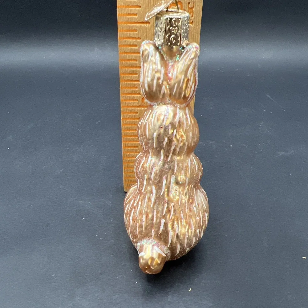 Vintage 2006 Old World Christmas Blown Glass Hungry Bunny #12241